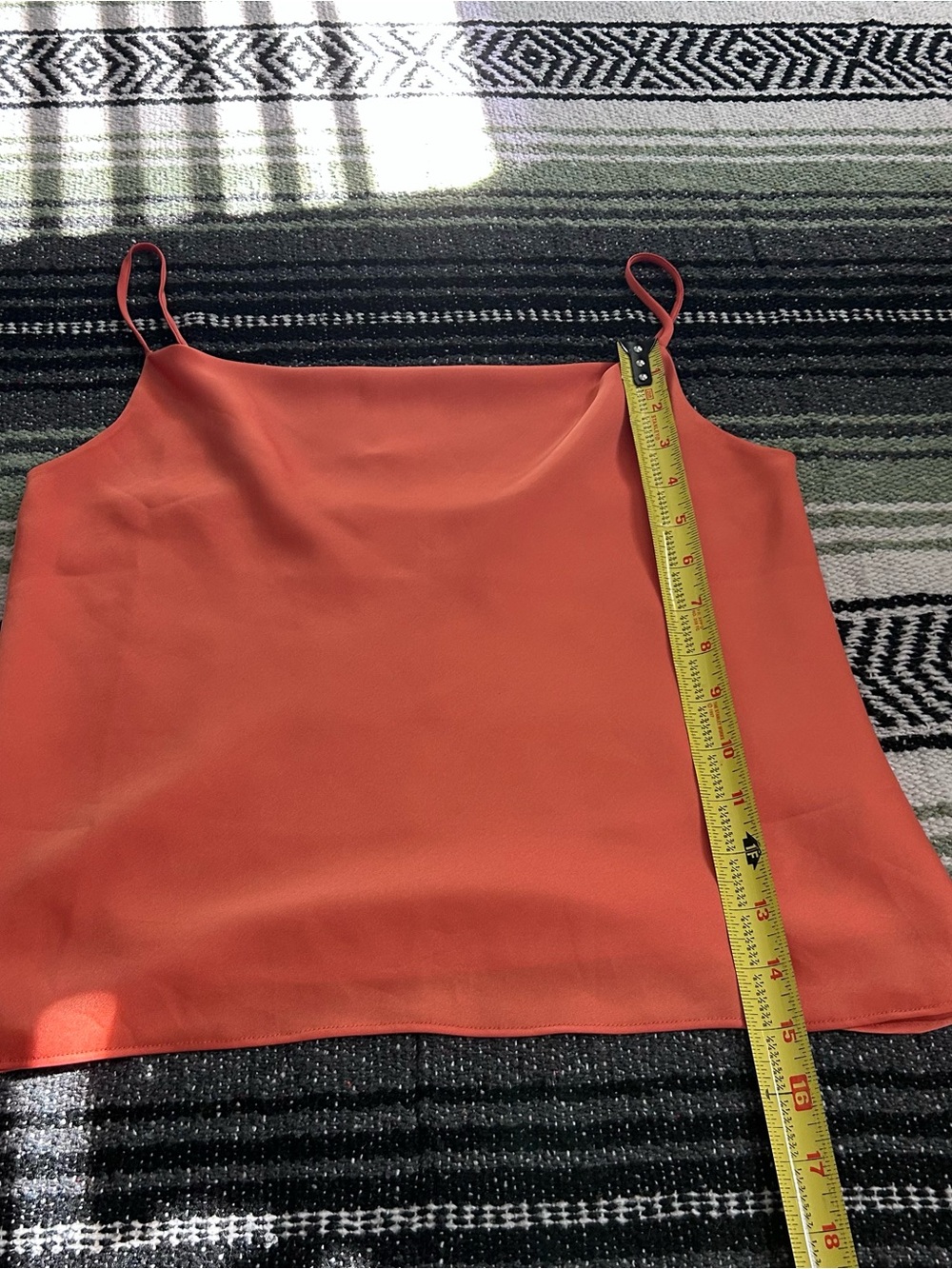 Aritizia babaton peach/salmon satin tank top - Picture 7 of 9
